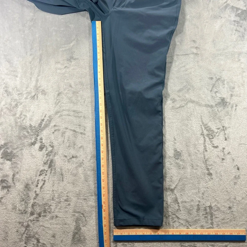 LULULEMON Commission Pant Slim Mens 32‎ Blue Gray Warpstreme Stretch Golf Office